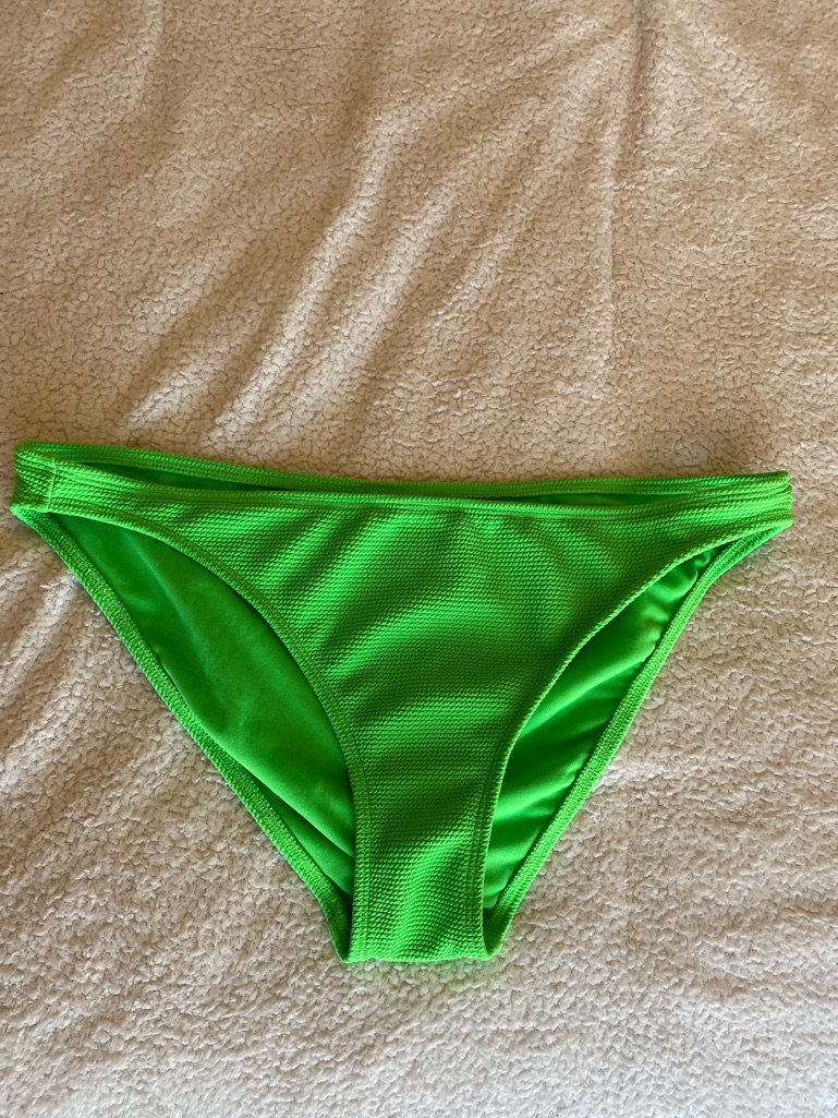 Xhilaration Neon Green Textured Bikini Bottom Size L Nwot